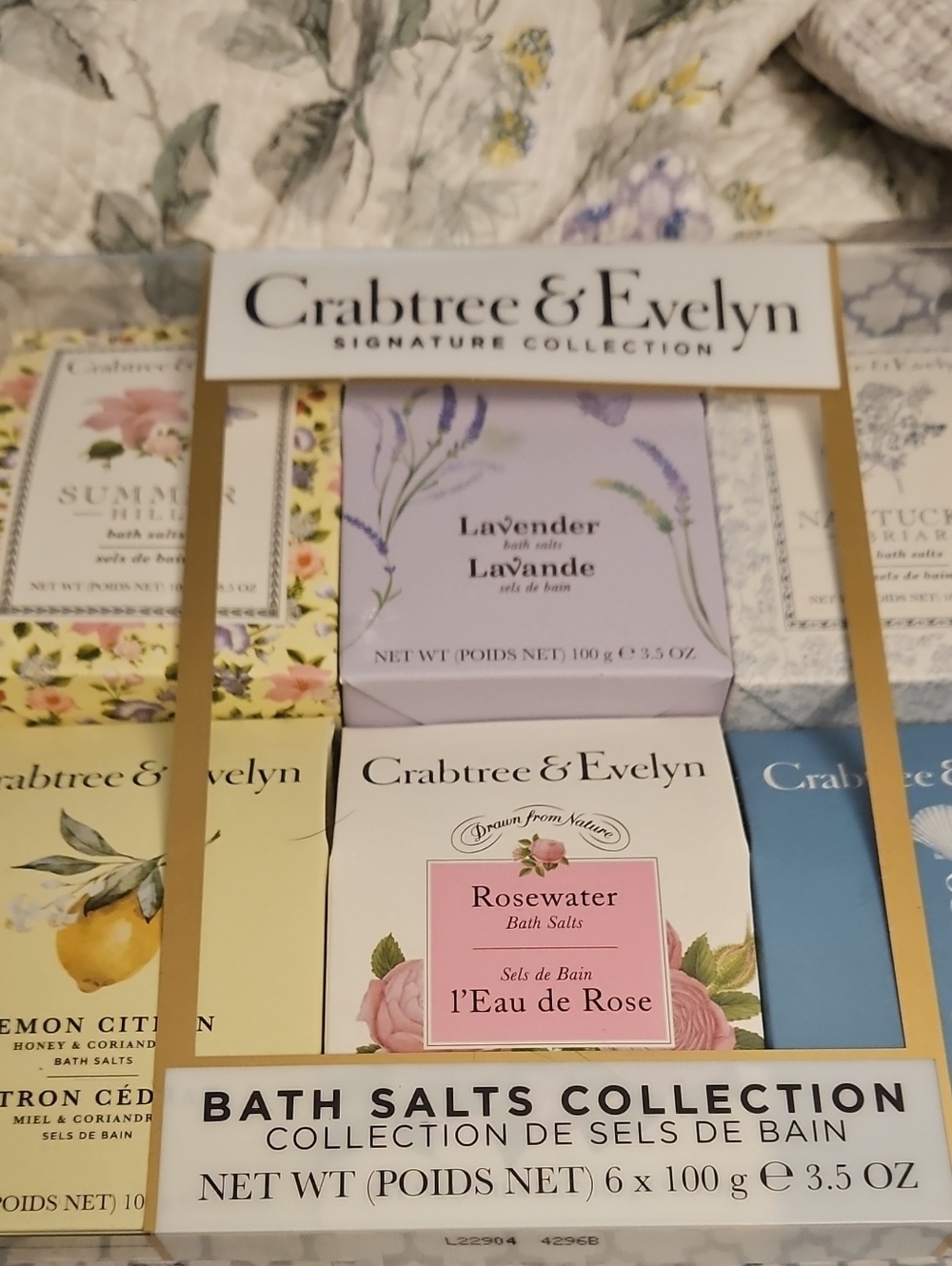 Crabtree & Evelyn Bath Salts Collection - Pink, Lavender, Yellow, Blue K1
